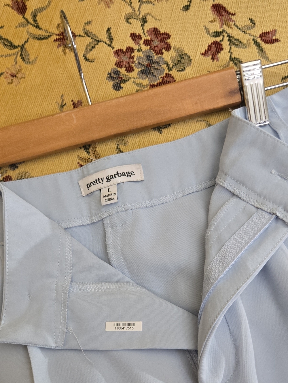 Women's Light Blue Pleated Trousers - Picture 2 of 6